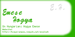 emese hogya business card